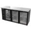 Refrigerador Asber ABBC-24-72-G Hc / Sg-hc, refrigerador contra barra, en acero inoxidable.