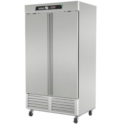 Refrigerador Asber ARR-37 Hc, refrigerador vertical, en acero inoxidable.