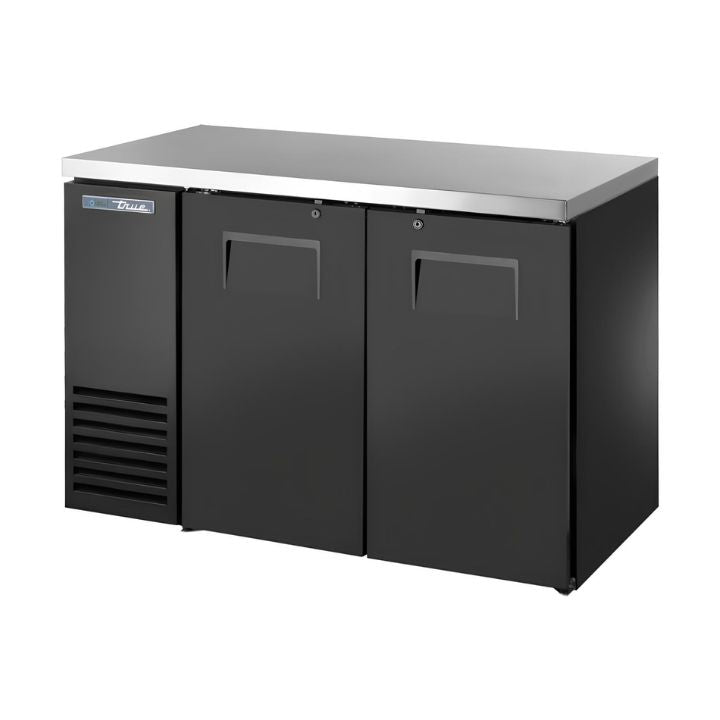 REFRIGERADOR BAJO BARRA TRUE TBB24-48-2S-Z1-SFT-B-1 | Refrigerador Bajo-Barra | 2 Puertas Sólidas | Exterior Negro | Restaurante Bar Cafetería Bar Restaurante Cafeteria Guarniciones Comedores Industriales Cocinas Industriales Panaderia Carniceria Preparación Sushi Postres Ensaladas Baguettes 