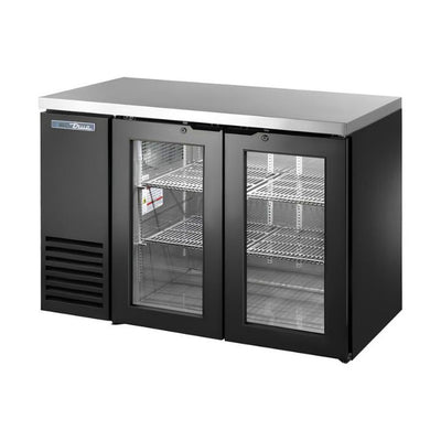 REFRIGERADOR CONTRA BARRA TRUE TBB24-48-2G-Z1-SFT-B-1 | Refrigerador Contra-Barra | 2 Puertas Cristal | Exterior Negro | Restaurante Bar Cafetería