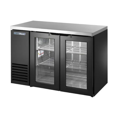 REFRIGERADOR CONTRA BARRA TRUE TBB24-48-2G-Z1-SFT-B-1 | Refrigerador Contra-Barra | 2 Puertas Cristal | Exterior Negro | Restaurante Bar Cafetería