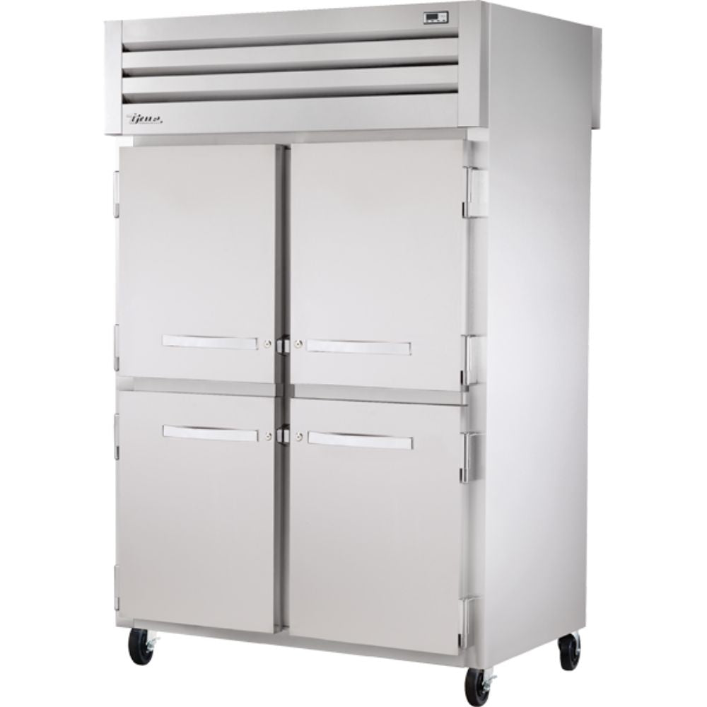 REFRIGERADOR TRUE STG2RPT-4HS-2G-HC | Refrigerador Vertical | 4 Medias Puertas Solias | Acero Inoxidable Aluminio | Restaurante Cocina Industrial Comercial Restaurante Lácteos Industrial Cocina Cremería Comercios Insumos Carnicería Hotel Panadería Refresquero Latas Bar Abarrotes 