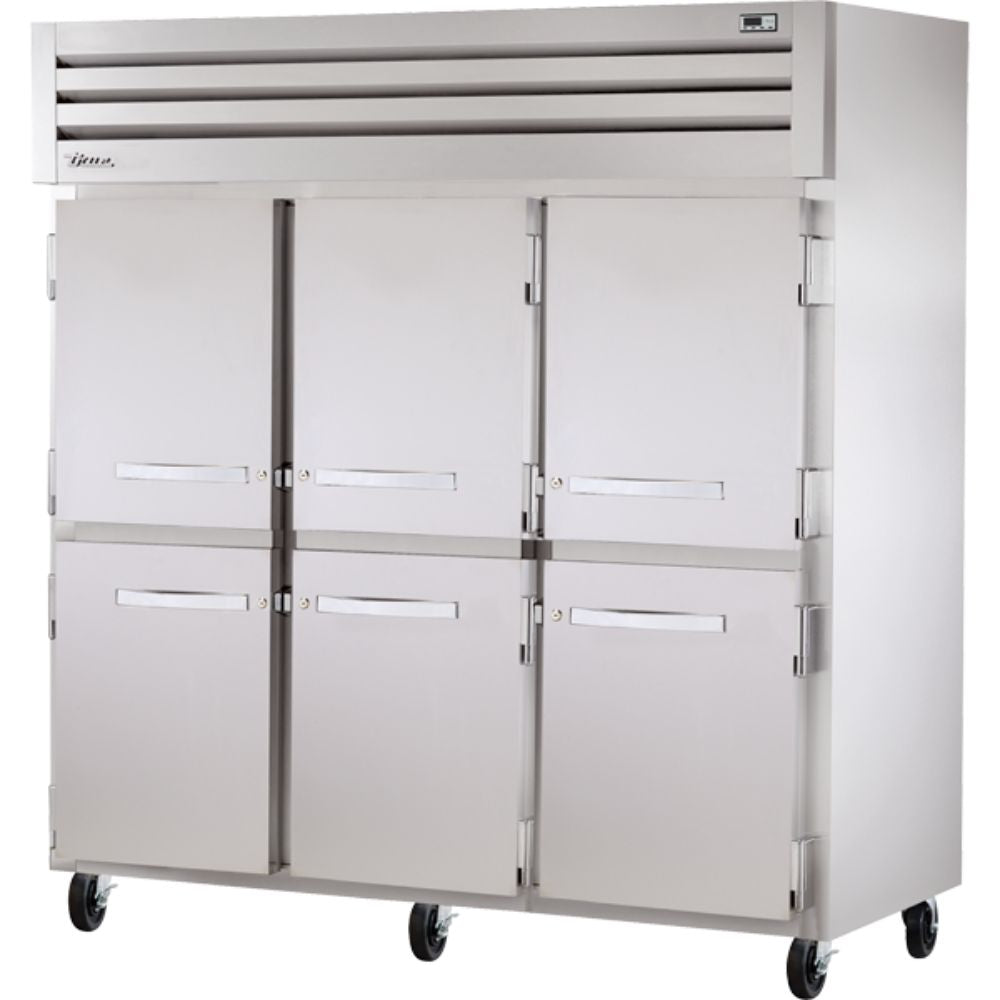 REFRIGERADOR TRUE STG3R-6HS | Refrigerador Vertical | 6 Medias Puertas Solidas | Acero Inoxidable Aluminio | Restaurante Cocina Industrial Restaurante Lácteos Industrial Cocina Cremería Comercios Insumos Carnicería Hotel Panadería Refresquero Latas Bar Abarrotes 