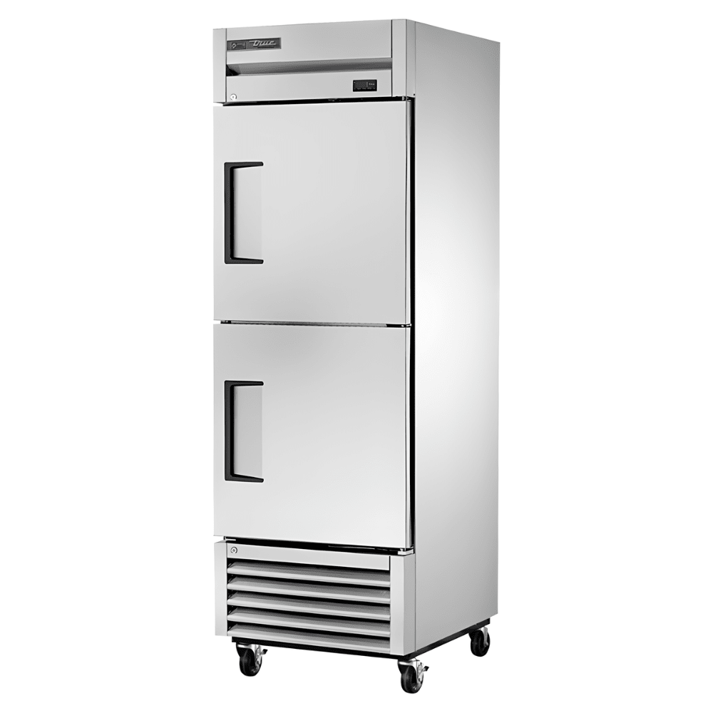 Refrigerador True T-23-2-HC, refrigerador vertical, en acero inoxidable.