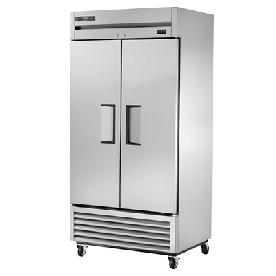 Refrigerador True T-35F-HC, refrigerador vertical, en acero inoxidable.