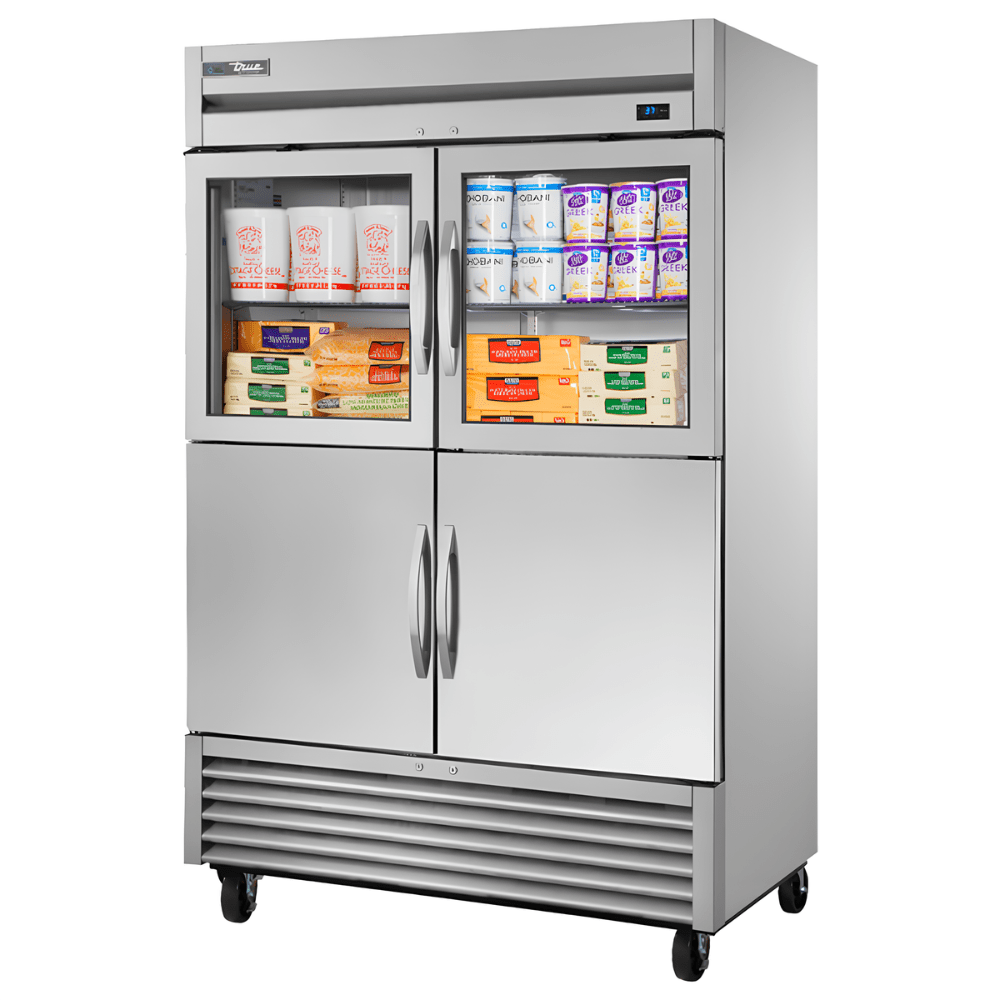 Refrigerador True TS-49-2-G-2-HC~FGD01, refrigerador vertical, en acero inoxidable.