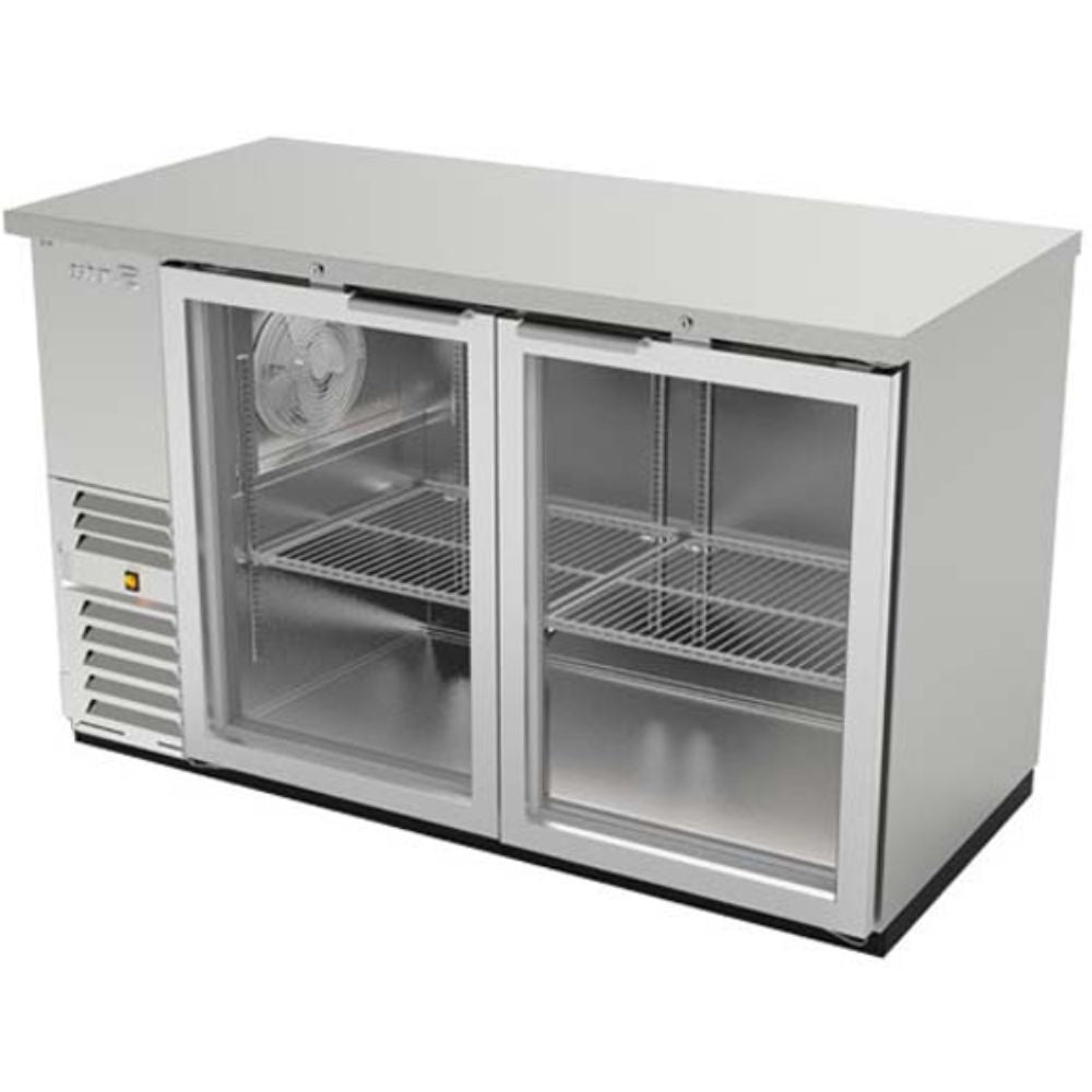 Refrigerador Asber ABBC-24-48-G Hc / Sg-hc, refrigerador contra barra, en acero inoxidable.