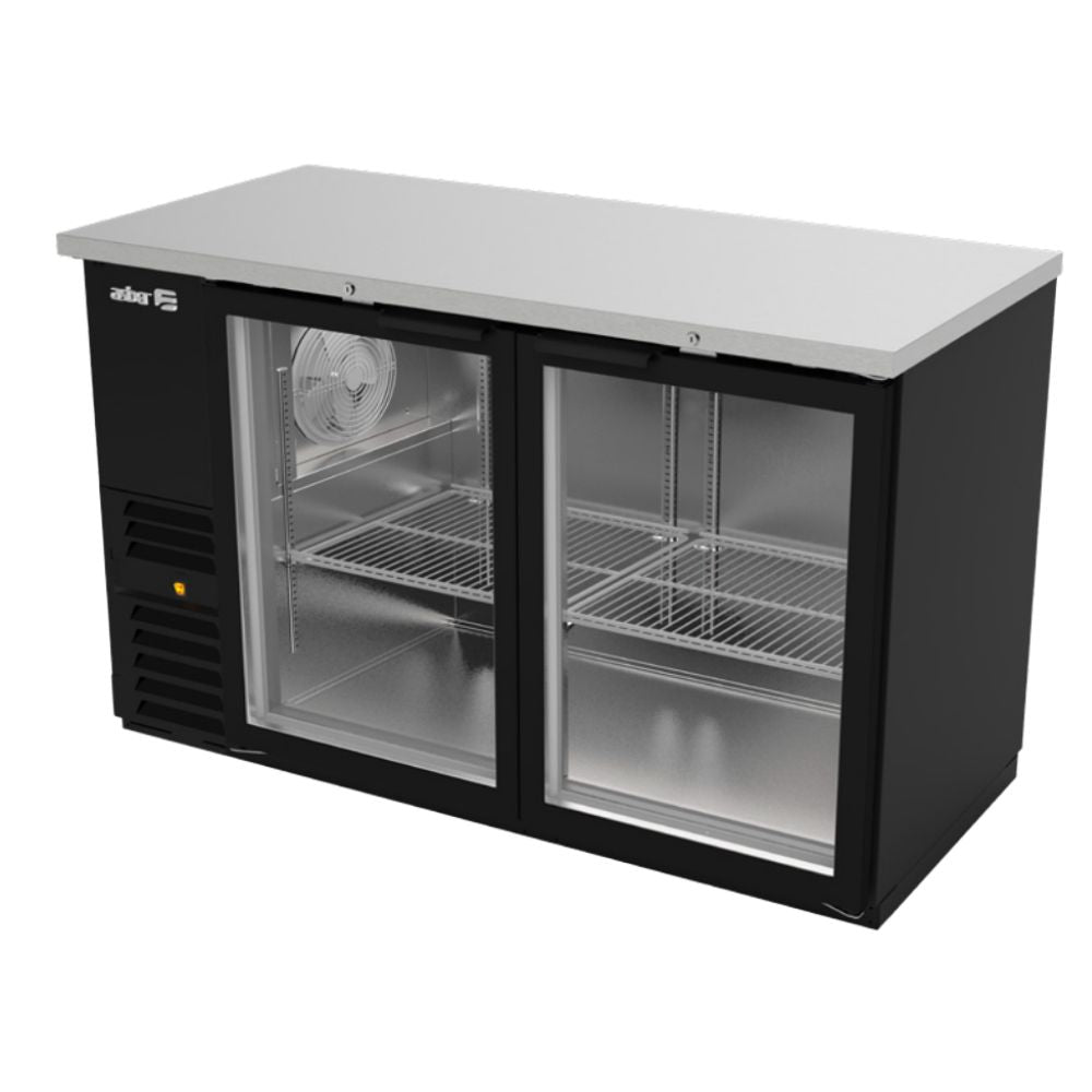 Refrigerador Asber ABBC-58 G-hc / Sg-hc, refrigerador contra barra, en acero inoxidable.