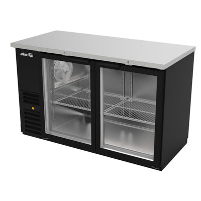 Refrigerador Asber ABBC-58 G-hc / Sg-hc, refrigerador contra barra, en acero inoxidable.