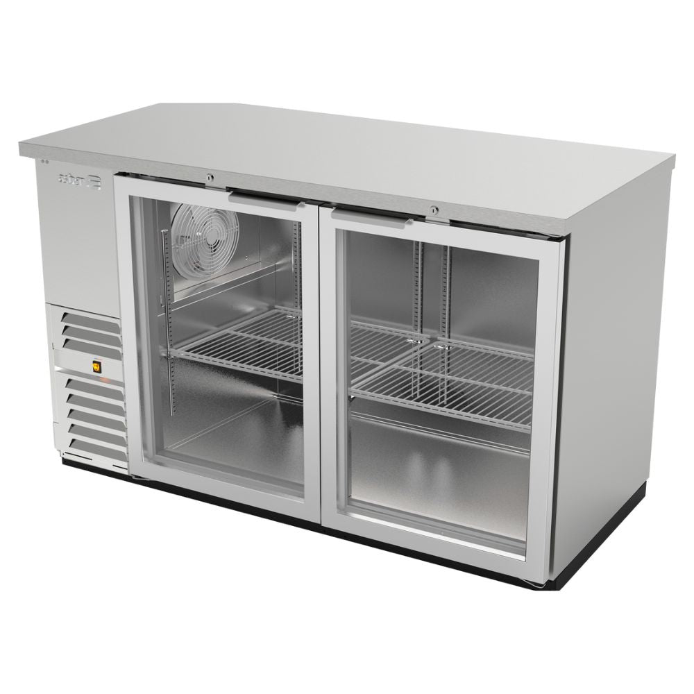 Refrigerador Asber ABBC-58 G-hc / Sg-hc, refrigerador contra barra, en acero inoxidable.