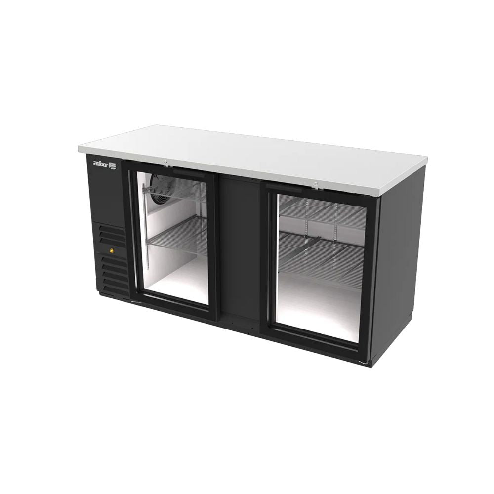 Refrigerador Asber ABBC-68G Hc / Sg-hc, refrigerador contra barra, en acero inoxidable.
