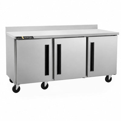 Refrigerador Mesa de Trabajo Centerline CLUC-72R-SD-WTRRR, 18.80 pies cúbicos, en acero inoxidable.