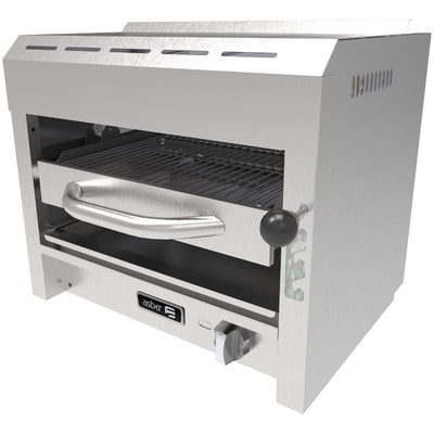 SALAMANDRA ASBER AESB-24 | Salamandra | 1 Quemador Infrarrojo | Acero Inoxidable | Gratinadora Cocina Profesional | Gratinar Alimentos Dorar Quesos Fundidos Pizzas Molletes Restaurante Fondo Hotel Buffet Banquete Comedor Industrial