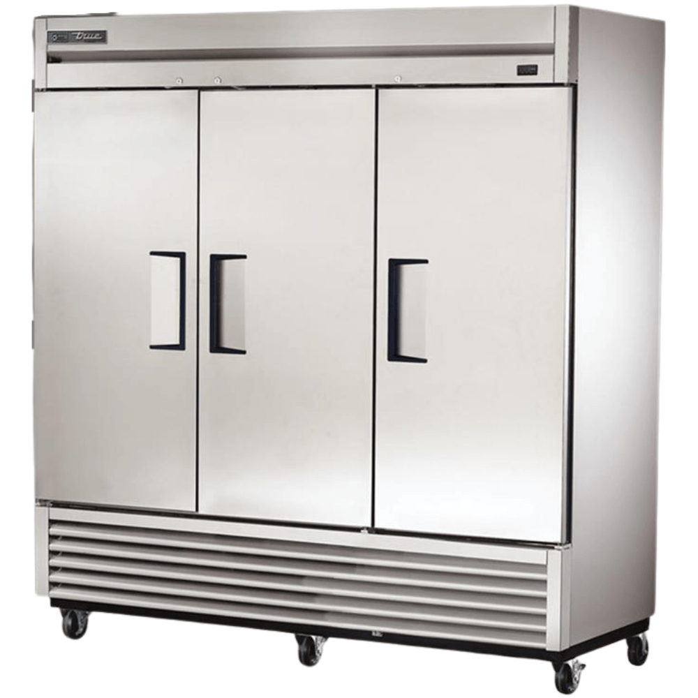 TRUE T-72-HC Refrigerador Vertical 3 Puertas Solida Iluminacion Cuerpo Acero Inoxidable Gris -  - true - KitchenMax Store