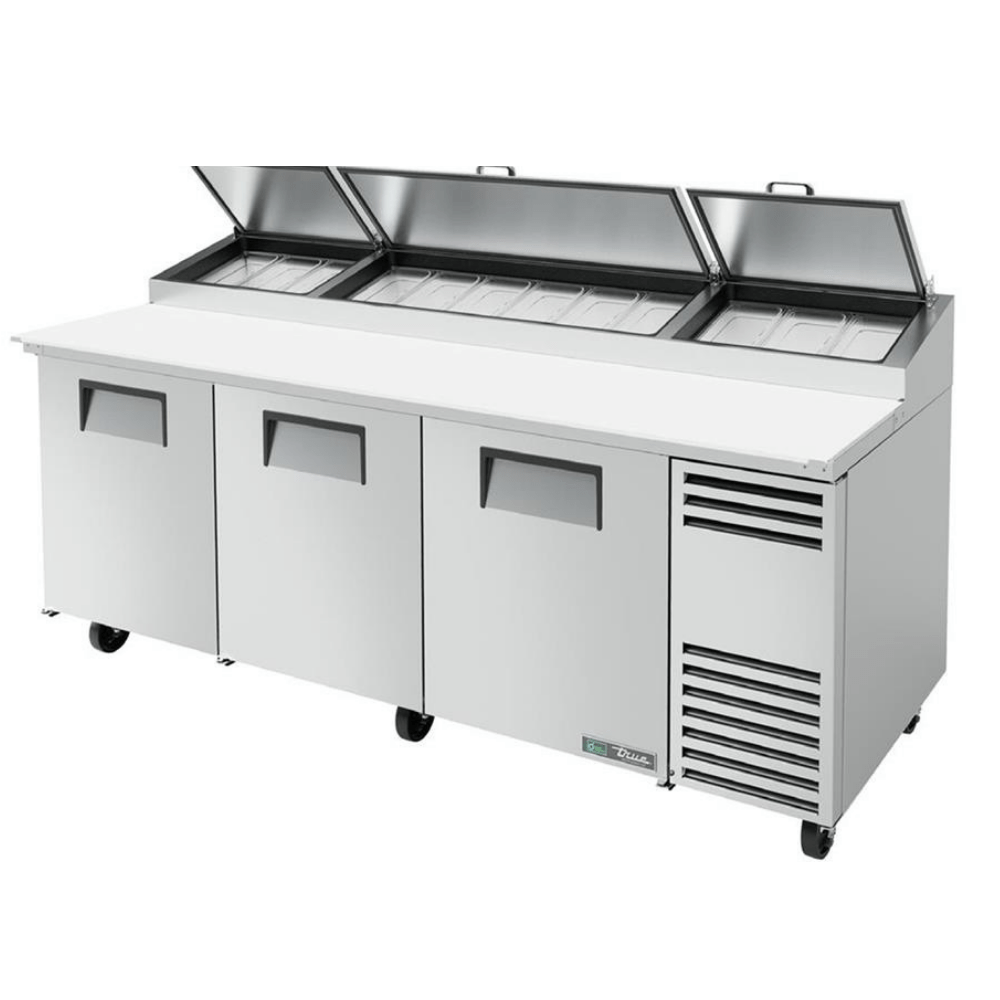 TRUE TPP-AT-93-HC Mesa  Preparacion 3 Puertas Solidas Gris -  - True - KitchenMax Store