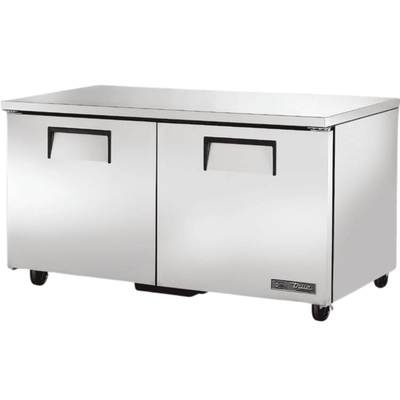 TRUE TUC-60-HC Mesa Refrigerada Bajo Barra 2 Puertas Solidas Acero Inoxidable Gris -  - True - KitchenMax Store