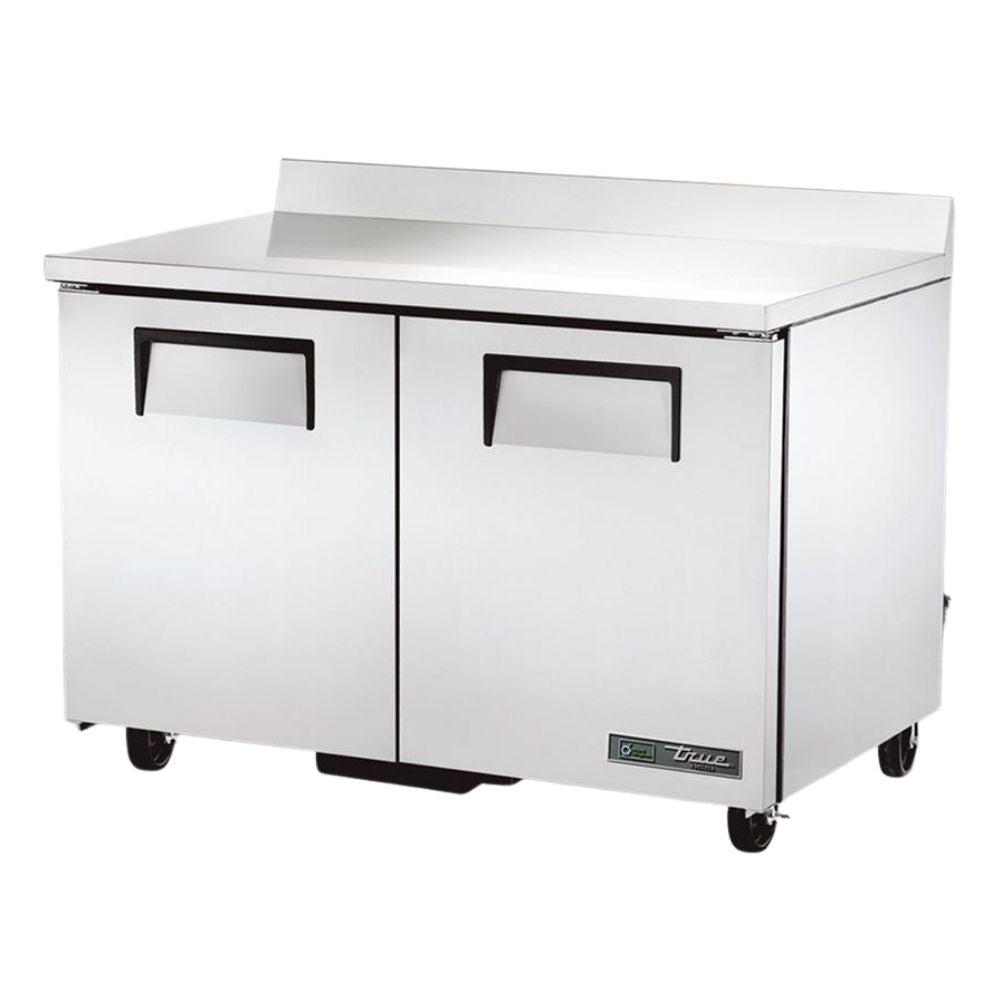 TRUE TWT-48F-HC Mesa Congelada 2 Puertas Solidas Acero Inoxidable Gris.