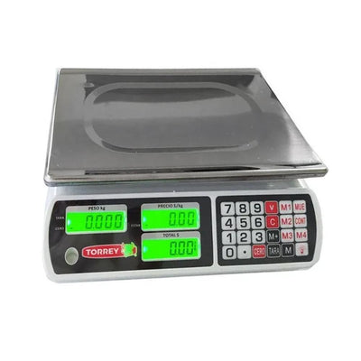 Báscula Torrey 0SXE40, báscula 40 kg electrónica, en acero inoxidable.