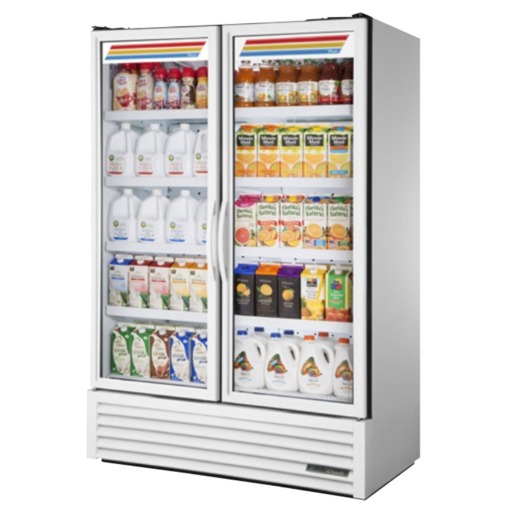 True FLM-54~TSL01 Refrigerador Exhibidor Vertical 2 Puertas Cristal 8 Parrillas -  - True - KitchenMax Store