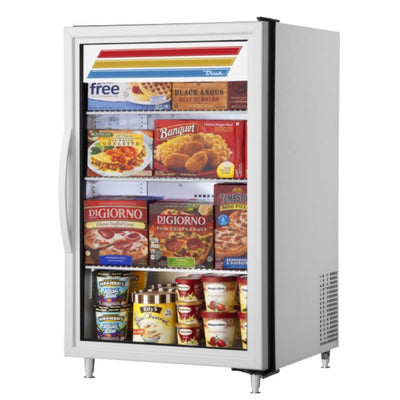 True GDM-07F-HC~TSL01 Congelador Exhibidor Vertical Minibar 1 Puerta Solida 3 Parrillas -  - True - KitchenMax Store