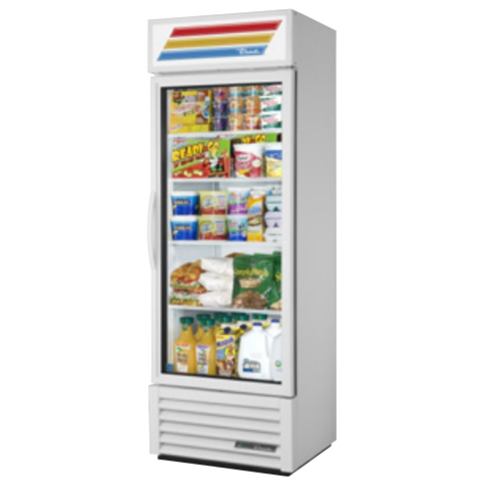 True GDM-19T-HC~TSL01 Refrigerador Exhibidor Vertical 1 Puerta Cristal 4 Parrillas -  - True - KitchenMax Store