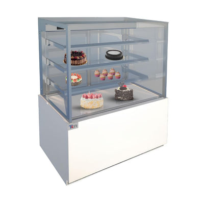 VITRINA SINERGIAS TEKNIKITCHEN TKN12R4 | Vitrina Expositora Recta de Pasteles | Frente 120 cm | Control Digital de Temperatura: 2 °C ~ 8 °C | Pastelerías Panaderías Negocio Panaderia Pasteleria Restaurante Cocina Industrial Banquetes Pan Masa Hoteles Cafeterías Estadios Arenas Empresas de Servicio Alimentación Caliente Alimentos