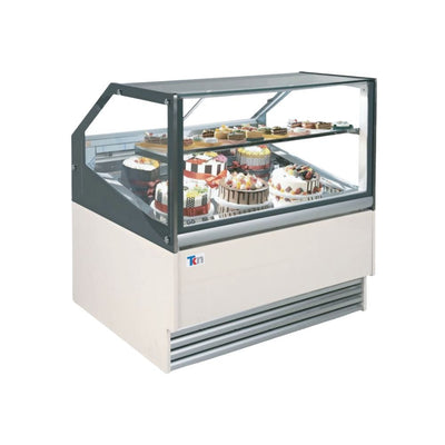 VITRINA SINERGIAS TEKNIKITCHEN TKN12SP | Vitrina Expositora de Pasteles | Frente 123.3 cm | Control Digital de Temperatura: 0 °C ~ 6 °C | Pastelerías Panaderías Negocio  Restaurante Cafeteria Pizzeria Banquetes Exhibidora Conservar Caliente 