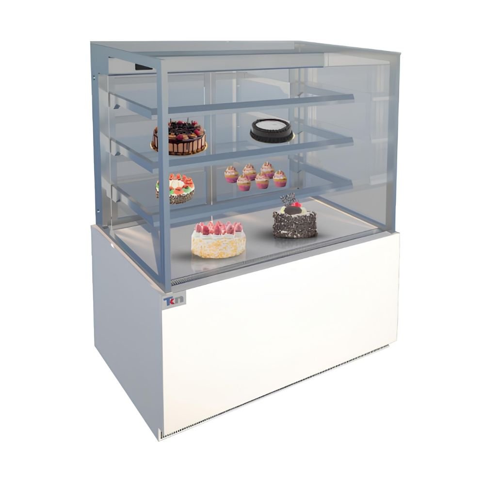 VITRINA SINERGIAS TEKNIKITCHEN TKN9R4 | Vitrina Expositora Recta de Pasteles | Frente 90 cm | Control Digital de Temperatura: 2 °C ~ 8 °C | Pastelerías Panaderías Negocio Cafetería Restaurante Bares Tiendas Convivencia Pastelerias Panaderia  Supermercado Establecimiento Servicios Alimentos Para Ensaladas Sándwiches Bebidas Postres Pasteles