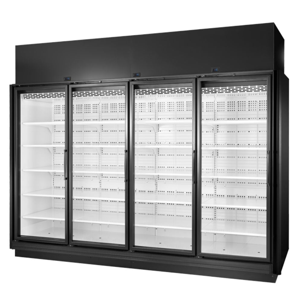 Vitrina True TRM4L-YN-BLK-WHT-1BLKLLLL-4, 4 puertas.