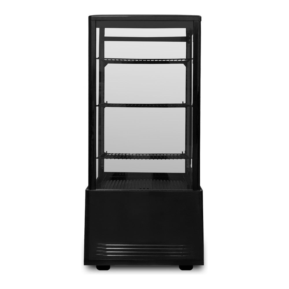 VITRINA REFRIGERADA RHINO VIVEPA-3 | Vitrina Refrigerada Vertical Panorámica | Capacidad 80 L | 4 Lados de Vidrio | Cafetería Pastelería Tienda