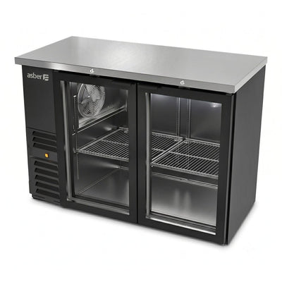 Refrigerador Contra Barra Asber ABBC-24 48 G Sd Hc, en acero inoxidable.