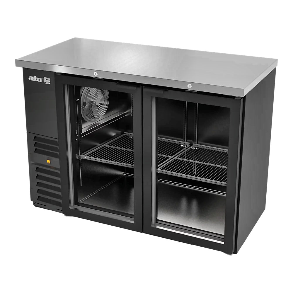 Refrigerador Contra Barra Asber ABBC-24 60 G Sd Hc, en acero inoxidable.