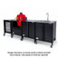 Mesa para Kamado Torrey MKT-76 CQHKC026047, mesa para asador kamado con tarja, en acero inoxidable.