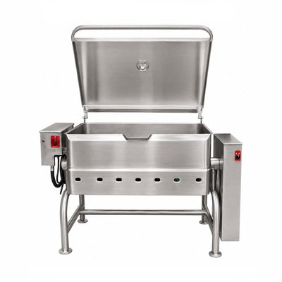 Sartén Madipsa S60G a gas, 60 litros, acero inoxidable 304, tapa embisagrada, volteo automático, para restaurantes hoteles banquetes y cocina industrial