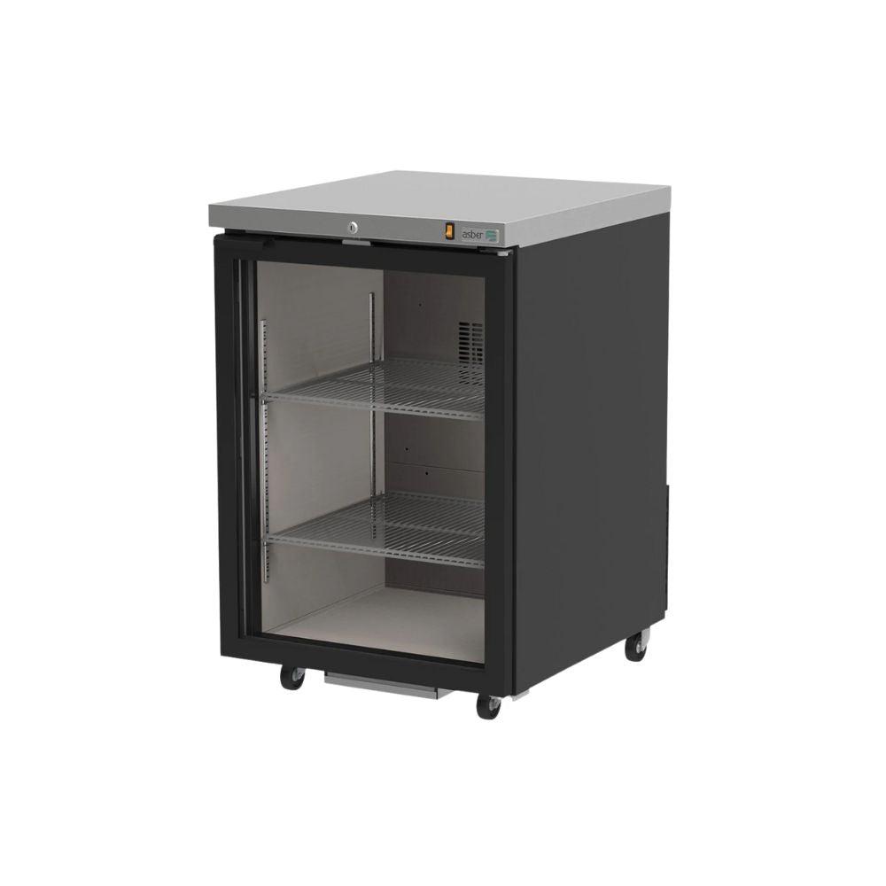 Asber ABBC-23G HC / SG-HC Refrigerador Contra Barra Frente 62 cm 1 Puerta Cristal - Contrabarras - Asber - KitchenMax Store