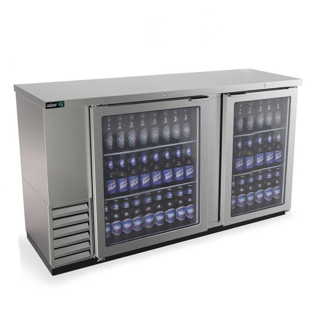 Asber ABBC-24-60-G HC / SG-HC Refrigerador Contra Barra Frente 158 cm 2 Puertas Cristal - Contrabarras - Asber - KitchenMax Store
