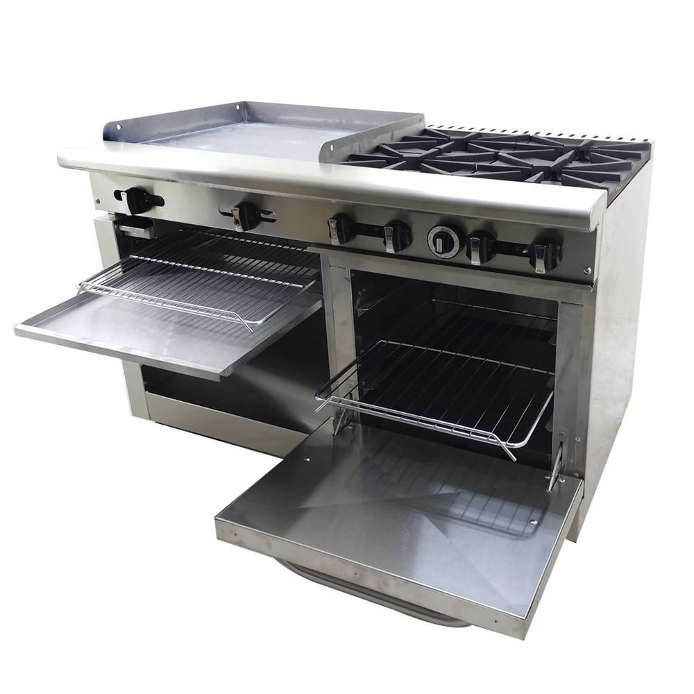 Asber AMR-48 Estufa Multiple 4 Quemadores Abiertos Plancha Horno Gratinador para Restaurante Cocina Industrial Preparacion de Alimentos Cocinas Fondas Restaurantes Cenadurias Comedores Industriales Preparación de Alimentos Coccion. KitchenMax.Store. Envíos seguros a todo México. Cotiza hoy mismo.