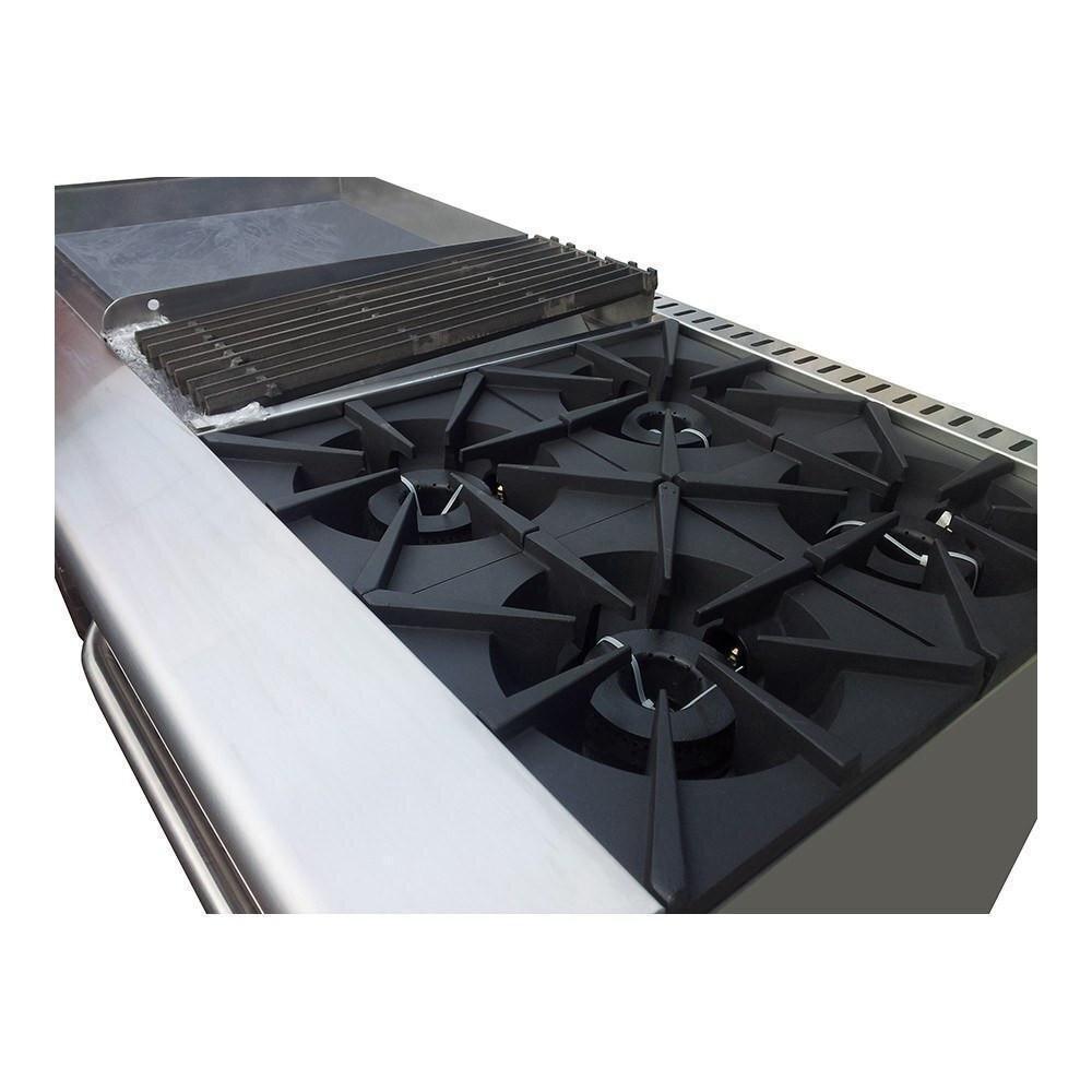 Asber AMR-72 Estufa Maestra 4 Quemadores Abiertos Asador Plancha Freidora Gratinador Horno para Cocina Industrial Restaurante Banquetes Cocinas Fondas Restaurantes Cenadurias Comedores Industriales Preparación de Alimentos Coccion. KitchenMax.Store. Envíos seguros a todo México. Cotiza hoy mismo.