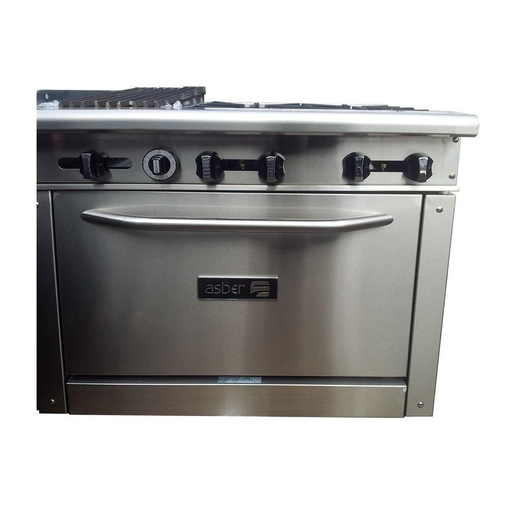 Asber AMR-72 Estufa Maestra 4 Quemadores Abiertos Asador Plancha Freidora Gratinador Horno para Cocina Industrial Restaurante Banquetes Cocinas Fondas Restaurantes Cenadurias Comedores Industriales Preparación de Alimentos Coccion. KitchenMax.Store. Envíos seguros a todo México. Cotiza hoy mismo.