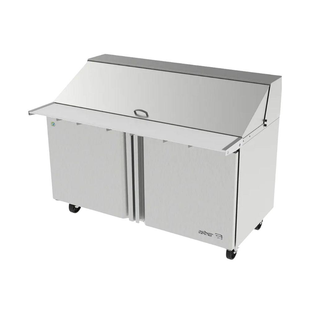 Asber APTM-60-24 HC Mesa Refrigerada 2 Puerta 2 Parrilla Acero Inoxidable - Mesa Fría - Asber - KitchenMax Store