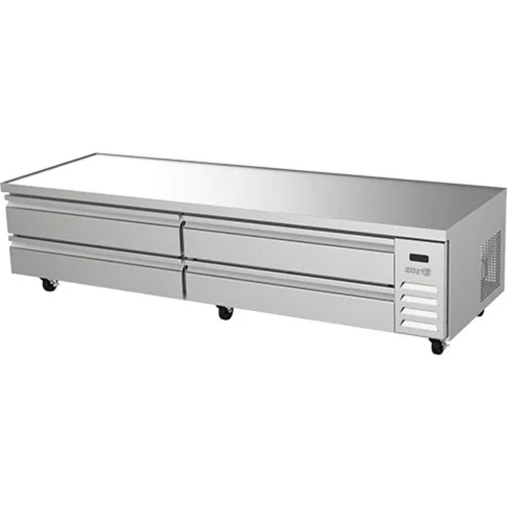 Asber ACBR-96 HC Bases Refrigeradas 4 Puertas Acero Inoxidable -  - Asber - KitchenMax Store