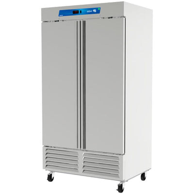 Asber ARF-37 HC Congelador vertical 2 Puertas Solidas 6 Parrillas Acero Inoxidable - Congeladores - Asber - KitchenMax Store