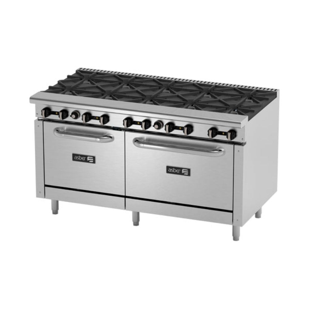 Asber Aer-2-B10-60 Estufa Maestra Parrilla 10 Quemadores 2 Hornos para Cocina Industrial Restaurante Alta Cocina  Cocinas Fondas Restaurantes Cenadurias Comedores Industriales Preparación de Alimentos Coccion. KitchenMax.Store. Envíos seguros a todo México. Cotiza hoy mismo. 