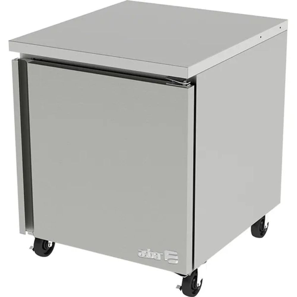 Asber AUTR-27 HC Mesa Refrigerada Bajo Barra 1 Puerta Solida 1 Parrilla Acero Inoxidable - Mesa Fría - Asber - KitchenMax Store