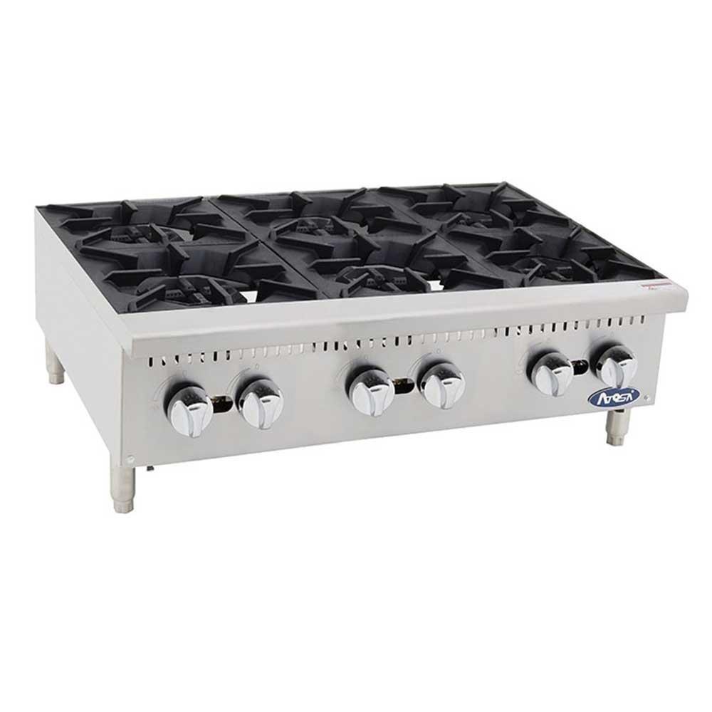 Atosa ATHP-36-6 Parrilla Gas 6 Quemadores 6 Parrillas Acero Inoxidable - Estufas / Parrillas - Atosa - KitchenMax Store