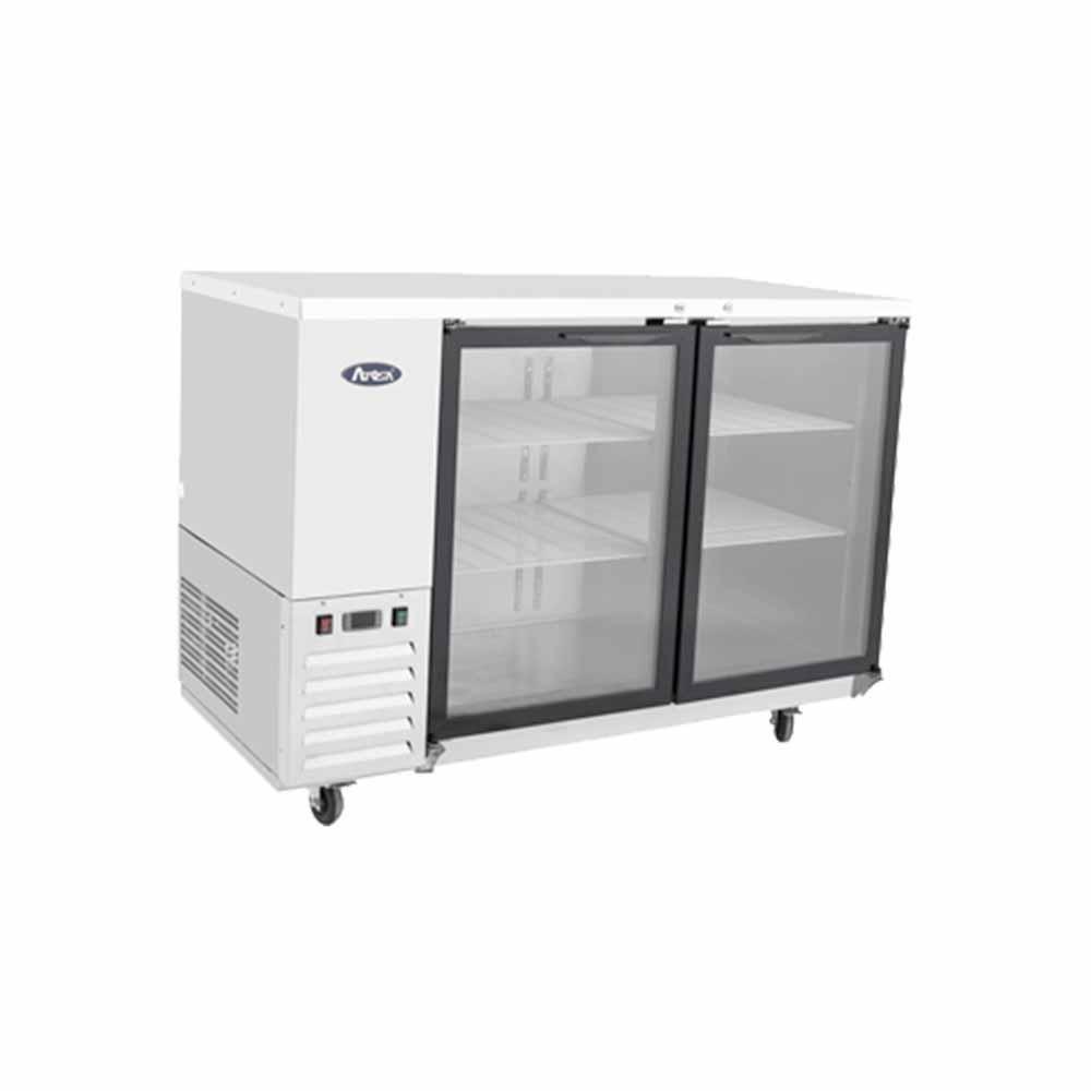 Atosa MBB59G Mesa Refrigerada Contra Barra 2 Puertas Cristal Acero Inoxidable - Mesa Fría - Atosa - KitchenMax Store