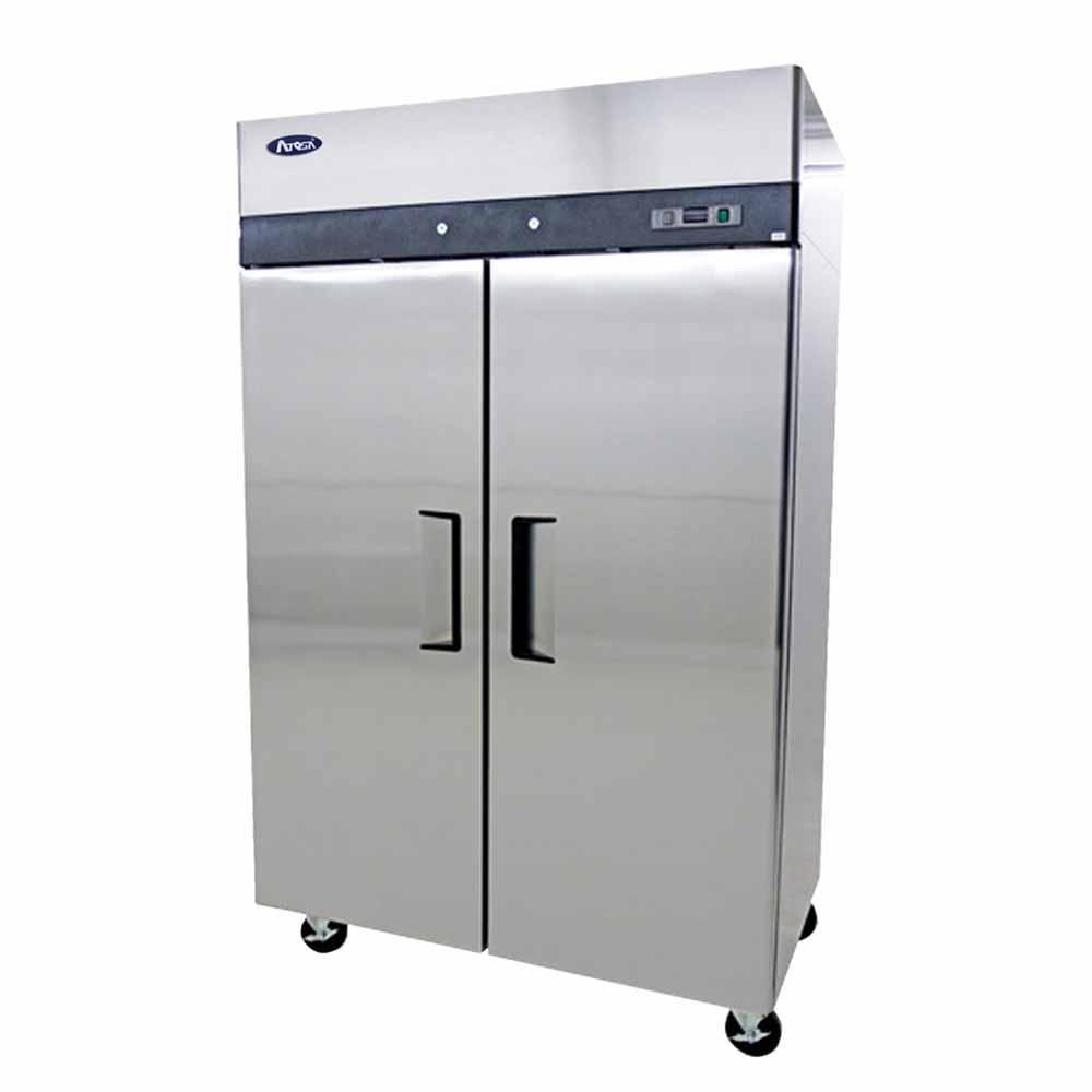 Atosa MBF8002GR Congelador Vertical 2 Puertas Solidas 3 Parrillas Acero Inoxidable - Congeladores Verticales - Atosa - KitchenMax Store