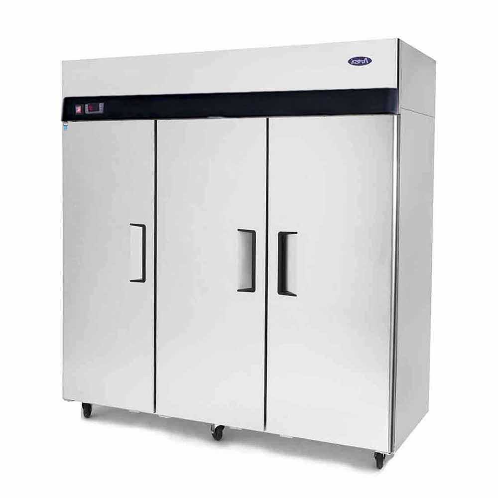 Atosa MBF8003GR Congelador Vertical 3 Puertas Solidas 3 parrillas Acero Inoxidable - Congeladores Verticales - Atosa - KitchenMax Store