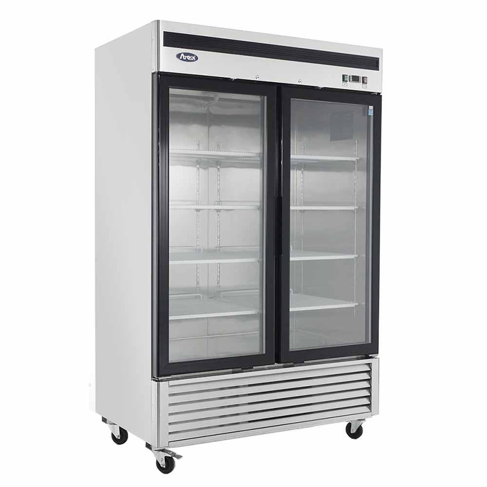 Atosa MCF8703GR Congelador Vertical 2 Puertas Cristal 4 parrillas Acero Inoxidable - Congeladores - Atosa - KitchenMax Store