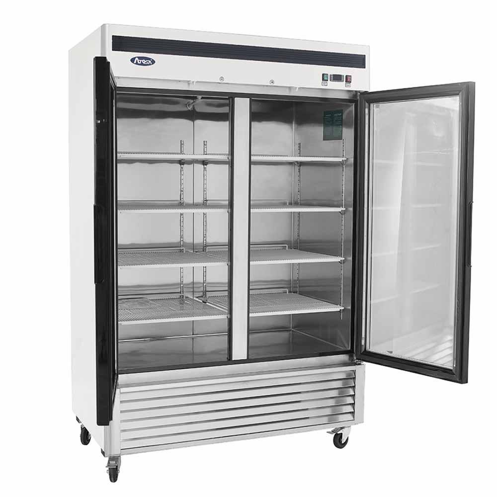 Atosa MCF8703GR Congelador Vertical 2 Puertas Cristal 4 parrillas Acero Inoxidable - Congeladores - Atosa - KitchenMax Store